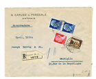 Italy Clean R-Letter Registered from The 30' Gern Nach Marsailles (Class