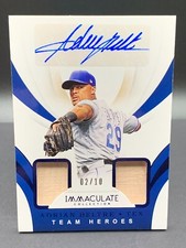 2020 Immaculate Collection Blue Dual Bats/Auto #19 Adrian Beltre 2/10