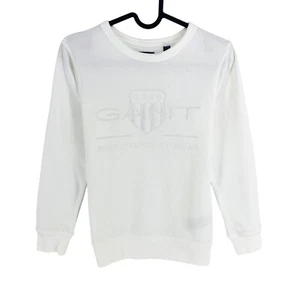 GANT Boys White Archive Crew Neck Jumper Sweater Size 9-10 Years 134/140 cm - Picture 1 of 11