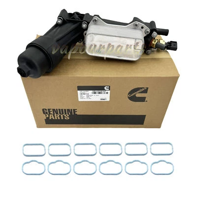 Aluminum Engine Oil Cooler Filter Housing For 11-16 Dodge Jeep Chrysler Ram 3.6L Foto 1 de 4