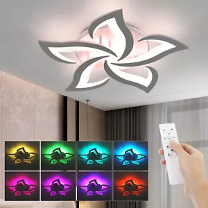 RGB LED Deckenlampe Dimmbar Kinderzimmer Deckenleuchte Mit Fernbedienung 55W - Bild 1 von 13
