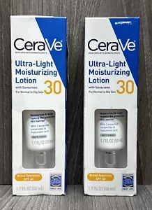 LOTTO 2 Cerave Lozione Viso Idratante Ultra Leggera Spf 30 1,7 Oz SCAD: 06/2025+ - Foto 1 di 2
