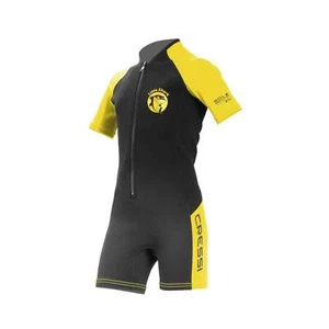 Cressi Little Shark Shorty Muta Neoprene Bambini 2mm - Nero/Giallo - Imagen 1 de 7