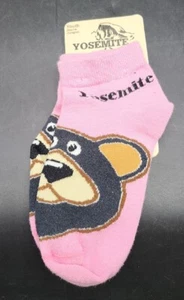 1 Pair Yosemite Bear Print Youth Size Socks 1-5 - Picture 1 of 3