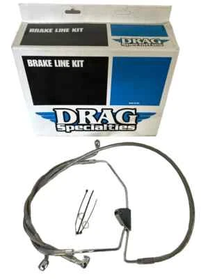 Kit de línea de freno completo extendido Drag +6 acero inoxidable Harley Electra/Street Glide 96-07 Foto 1 de 3