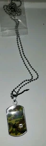 Army camo Pendant Necklace Unisex Fashion Jewelry 1.5" tall NWT $15 and ring - Bild 1 von 1