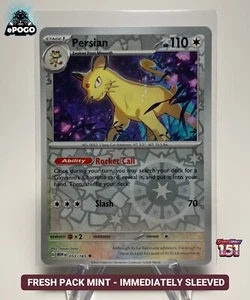 Persa 053/165 Holo Pokémon Reverso JCC: 151 Tarjeta Pokémon COMO NUEVA ENVIADA HOY - Imagen 1 de 2