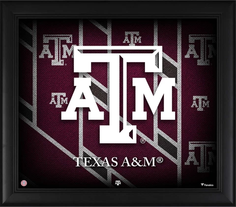 Texas A&M Aggies Framed 15" x 17" Team Threads Collage Cover
