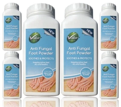 6x Value Health Anti-Fungal Foot Powder 75g Fights Athlete’s Foot & Odour