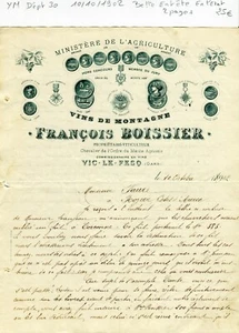 Dépt 30 - Vic le Fesq - Belle Entête d'un Viticulteur du 10/10/1902 - Picture 1 of 1