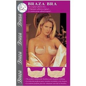 Backless and Strapless Self Adhesive Disposable Lite Stick On Bra 10 Pairs Beige - Picture 1 of 3