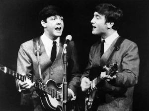  Beatles Paul & John 1960's B&W photograph sharp details - Picture 1 of 2