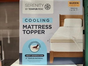 Serenity Tempur-Pedic Cooling Memory Foam Mattress Topper Queen - Picture 1 of 3