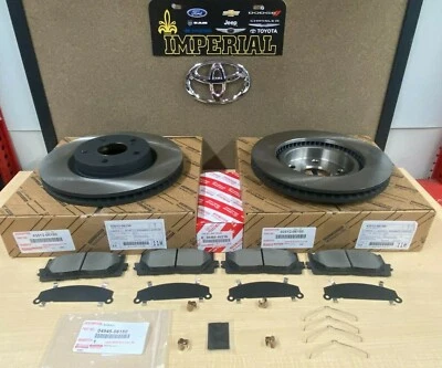 2007-2017 TOYOTA CAMRY GENUINE OEM NEW OEM FRONT BRAKE ROTORS TCMC PADS & SHIMS - Image 1 of 4