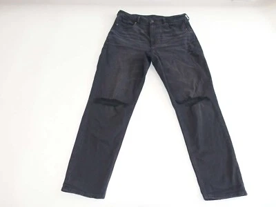 Pantalones de mezclilla para mujer American Eagle mamá talla 14 largos negros tiro alto elásticos entrepierna de 30" Foto 1 de 4