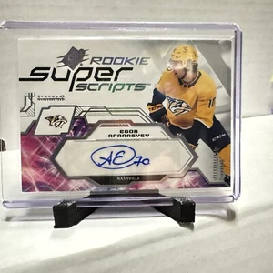 23-24 SPx Hockey Rookie Superscripts Auto GOLD SSR-EA Egor Afanasyev - Picture 1 of 2
