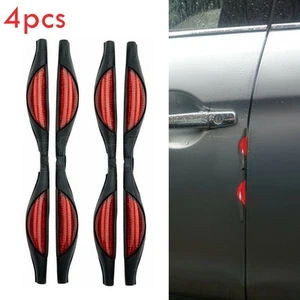 4pcs Voiture Van Bus Camion SUV Porte Bord Protection Bande Rouge Catadioptre - Picture 1 of 9