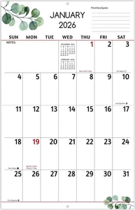 Wandkalender 2025-2026 - Großdruck, Jul 2025 bis Dez 2026, 14,6 x 22,8 - Bild 1 von 8