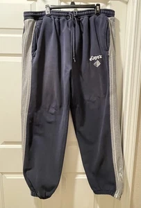 Pantalones deportivos holgados vintage Enyce azul gris años 90 -Y2K cremallera 2XL logotipo bordado defecto - Imagen 1 de 23