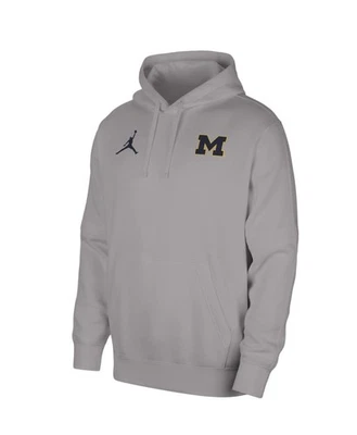 Sudadera con capucha pulóver para hombre talla grande | marca Jordan Michigan Wolverines Club Foto 1 de 4