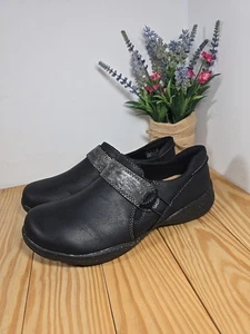 Clarks Roseville Dot Halbschuhe Damen US 7,5 schwarz Leder bequeme Slipper Schuhe "  - Bild 1 von 11