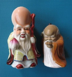 Porcelana china Shou Xing Dios de la longevidad con otro salbio - Imagen 1 de 5