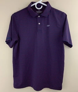 VINEYARD VINES Boy's Performance Striped Whale Polo Shirt Size L (16) - Picture 1 of 5