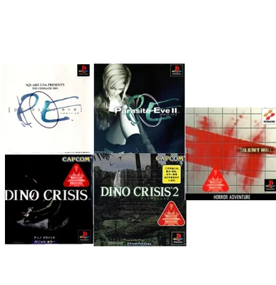 Silent Hill Parasite Eve Dino Crisis Capcom Square 5 sets PS1 Japan PS used JP - Image 1 of 4