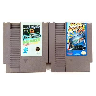 Rad Racer & Rad Racer II Nintendo NES Authentic Cartridges Only Tested & Works - Image 1 of 4