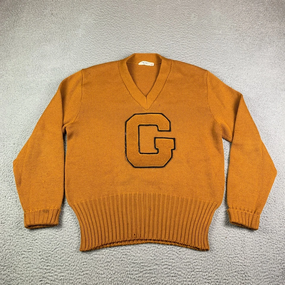Suéter Universitario Universitario Universitario Letra G Jersey Nelson Knitting Mills Años 50 De Colección Foto 1 de 4
