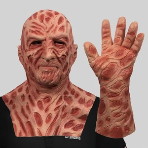 Freddy Krueger Nightmare On Elm Street Latex Halloween Mask Cosplay - Picture 1 of 9