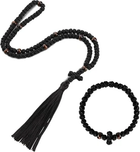 2 Pcs Chotki Orthodox Prayer Rope 100 Knots with Christian 33 Knots Handmade Br - Afbeelding 1 van 4