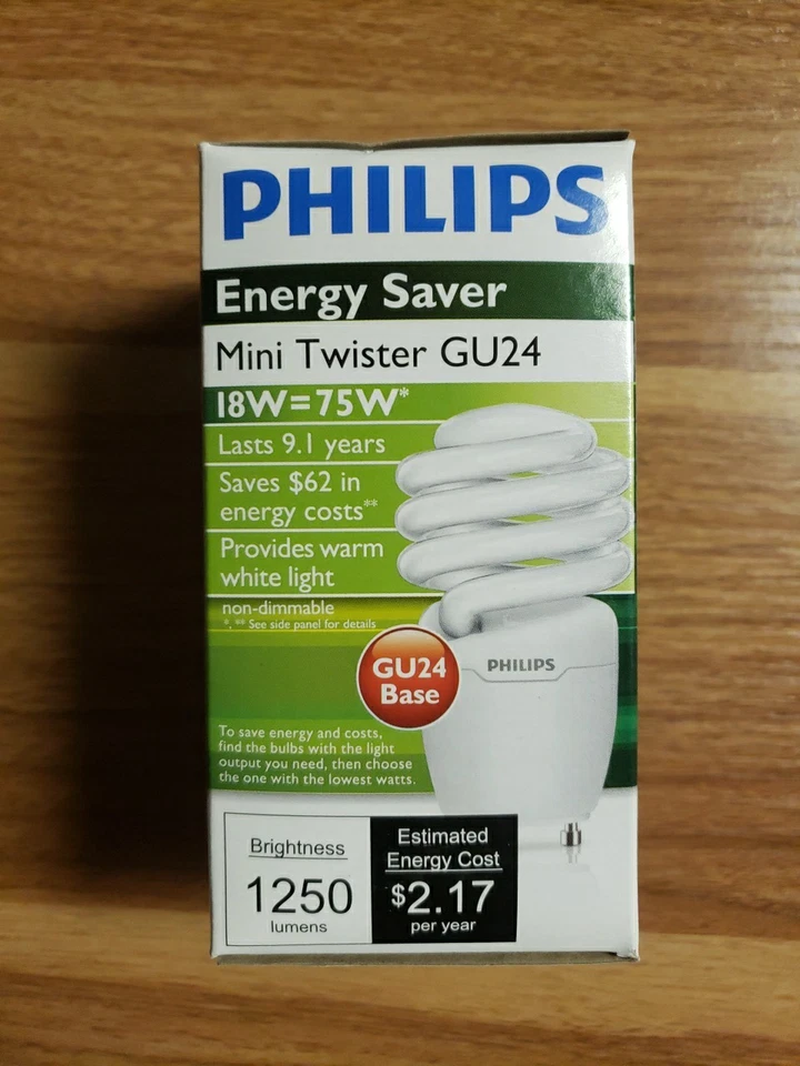 Philips Energy Saver 75W Equivalent Soft White GU24 Base T2 Spiral CFL Light - Image 1 of 4