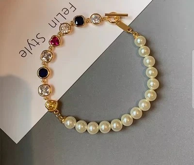 Damen Perlen Armband Edelstahl  - Bild 1 von 2