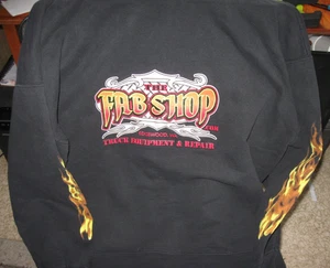 HANES ULTIMATE COTTON PRINTPRO HOODIE CUSTOM FAB SHOP EDGWOOD,WA. TRUCK REPAIR - Picture 1 of 13