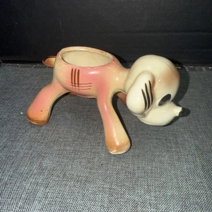 Einzigartiger Vintage MCM Porzellan Hund Übertopf: Japan Sukkulentenhalter - Bild 1 von 4