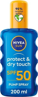 NIVEA SUN Protect & Dry Touch Invisible Spray Water-Resistant SPF 50 (200 ml) UK
