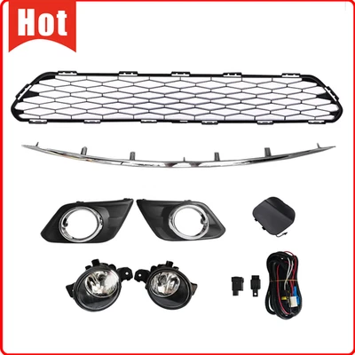 Juego de cubierta de remolque de luz antiniebla para Nissan Rogue 2014-2016 moldura de parrilla inferior de parachoques Foto 1 de 4