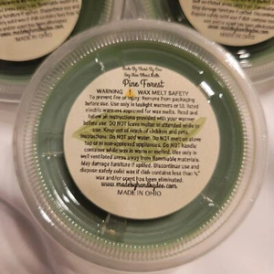 La cera de soja se derrite empaquetado individualmente lote de 3 - 2 OZ cada una - agujas de bosque de pinos - Imagen 1 de 2