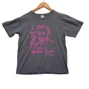 T-Shirt Abraham Lincoln History to a T-Shirt Nationalarchiv Jugend Junge Mädchen Kinder L - Bild 1 von 3