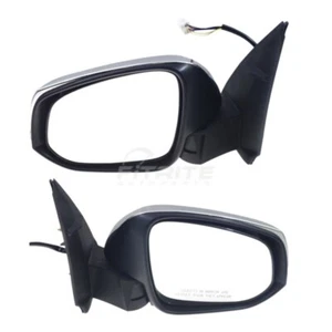 New LH & RH Power Mirror Manual Folding Heated Chrome Toyota Tacoma For 2016-23 - Picture 1 of 7