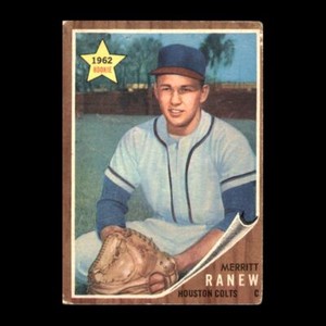 Merritt Ranew 1962 Topps Houston Colt .45s #156 Vintage Set Filler!