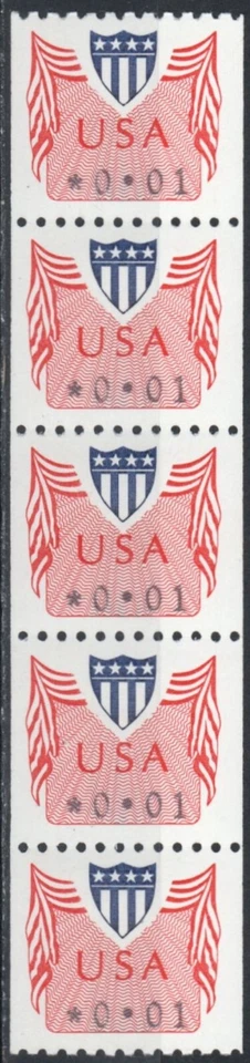 US Scott #CV31, one cent vertical strip of 5, MNH - Image 1 of 1