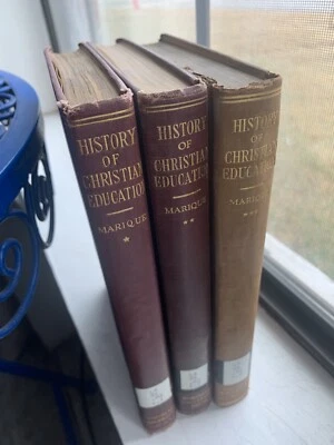 MARIQUE - HISTORY OF CHRISTIAN EDUCATION - 1924 - 3 Vol Set - Super Nice RARE - Image 1 of 4