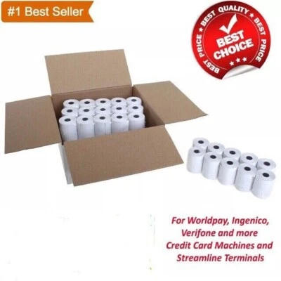 PREMIUM ROLLS 57x40mm X (20 or 100 Rolls) Thermal Paper Credit Card Machine Till Roll