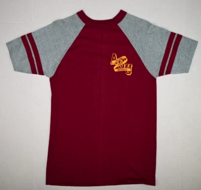 Camiseta ASU De Colección Arizona State Talla XS/S 70s Gris Cinta Raglán Logo Granate Foto 1 de 4