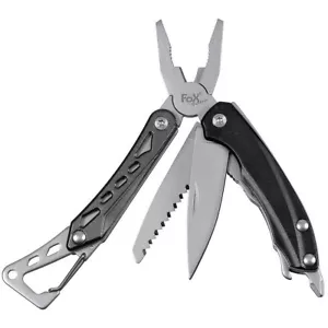 FOX Outdoor Multitool Mini mit Karabiner Camping Multifunktions Werkzeug Set - Bild 1 von 3