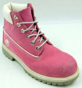 Timberland Junior Stiefel Gr. 2 Rosa Leder Freizeit Schnürstiefeletten - Bild 1 von 8