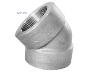 1/2" 3000# Threaded (NPT) 45° Elbow A105 Forged Steel Pipe Fitting <FS020421NS - Picture 1 of 4