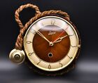 1950's Wooden German 'Piper' Rope Clock Restored With New Silent Quartz Movement